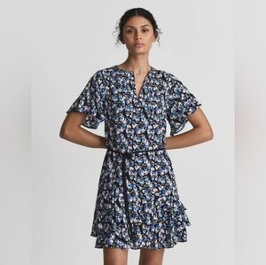 Reiss Lulu Flippy Ruffle Hem Mini | Soft Swing Silhouette, Sz 0‎